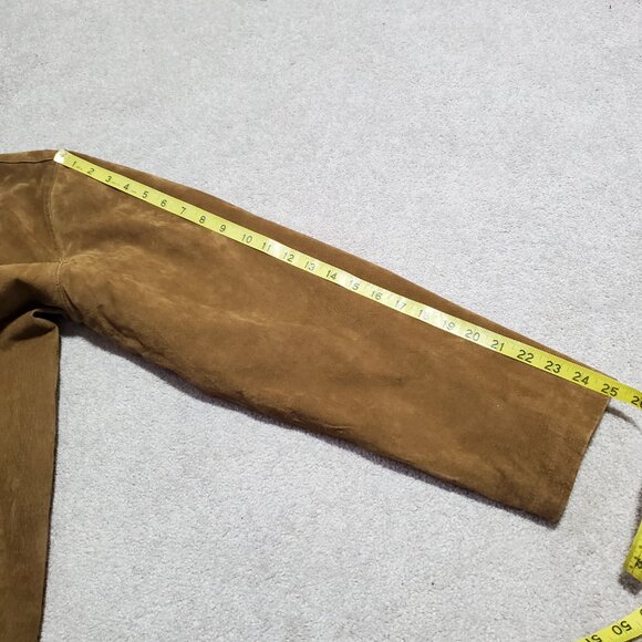 BRITCHES Vintage Suede Leather Jacket Coat Oversized Blazer Brown Men's Medium - Picture 14 of 14